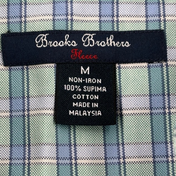 Boys NWOT Brooks Brothers Button Down Plaid Shirt Made from Supima Cotton Medium - Picture 3 of 3